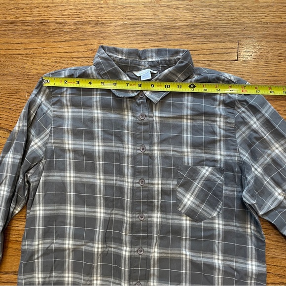 Garnet Hill Long-Sleeve Flannel Shirtdress 100% Organic Pima Cotton - Picture 6 of 10